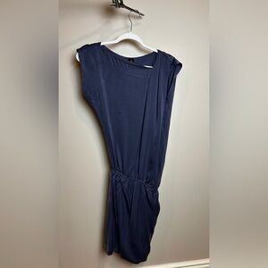 Basic Muted silky Blue Dress